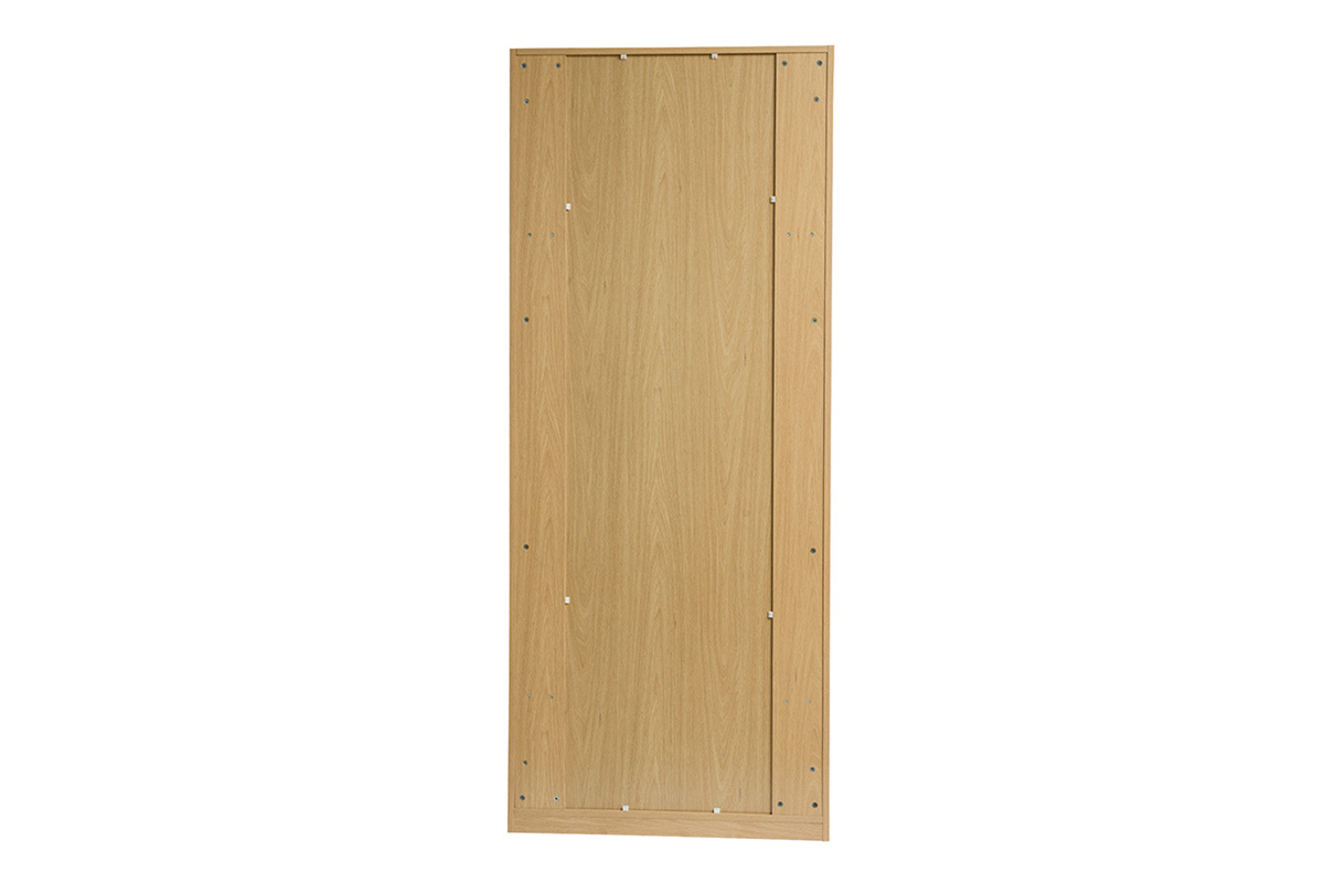 Armoire dressing bois ch�ne, vue de dos, portes ferm�es.