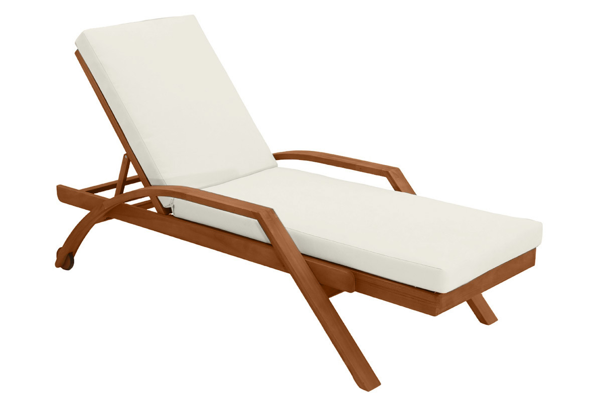 Bain de soleil �cru et bois massif MALAGA