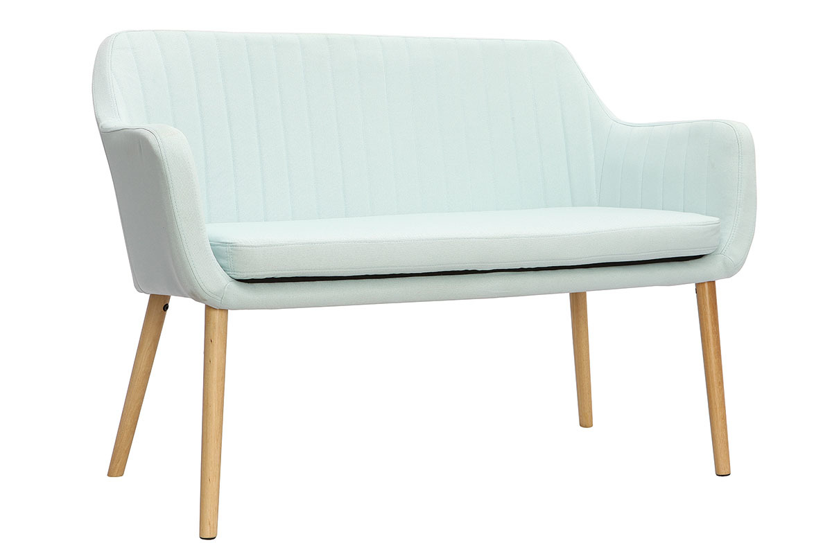 Banquette scandinave 2 places menthe � l'eau ALEYNA