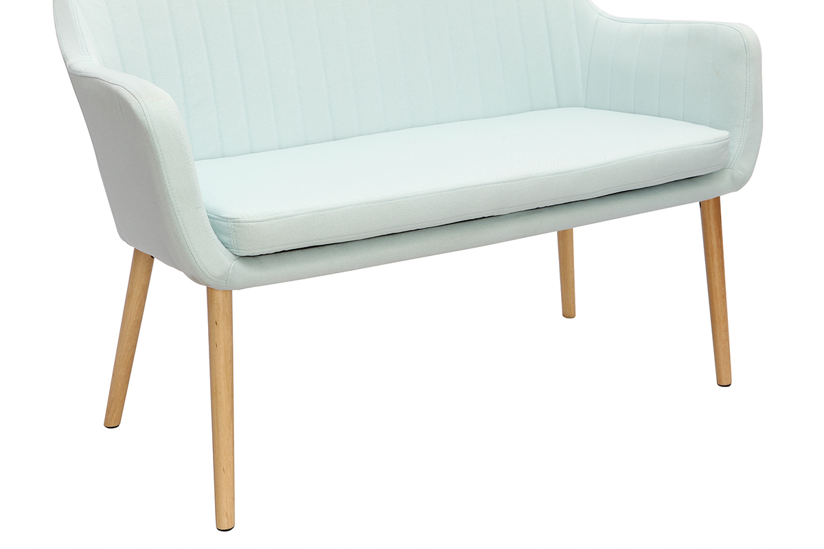 Banquette scandinave 2 places menthe � l'eau ALEYNA
