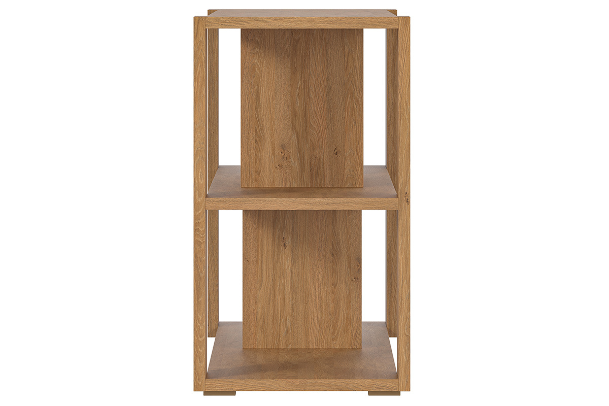 Biblioth�que basse ouverte design finition bois clair ch�ne L167.5 cm MUSSO