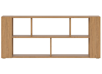 Biblioth&egrave;que basse ouverte design finition bois clair ch&ecirc;ne L167.5 cm MUSSO