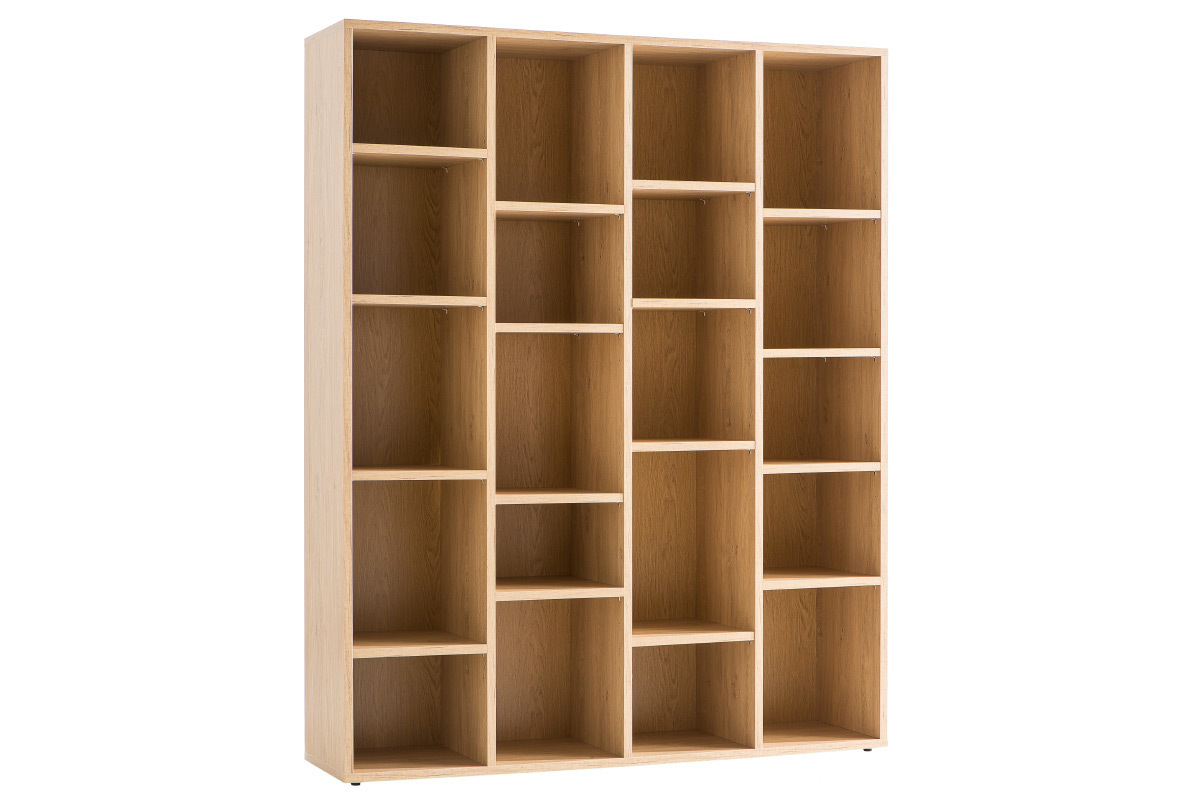 Biblioth�que design finition bois clair ch�ne L149 cm RYTHM