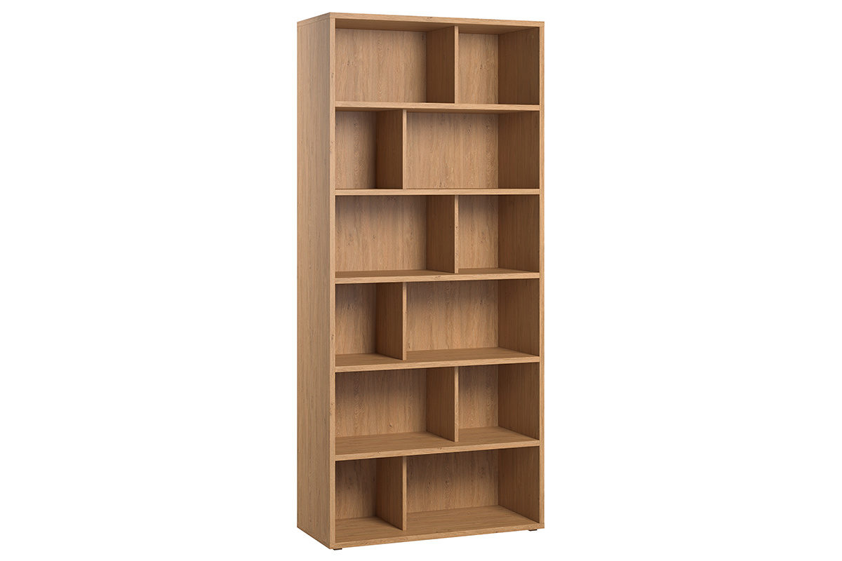 Biblioth�que design finition bois clair ch�ne L92 cm EPURE