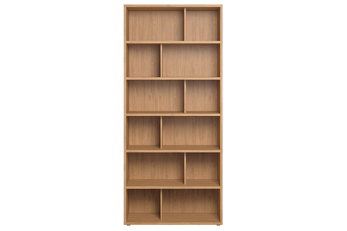 Biblioth�que design finition bois clair ch�ne L92 cm EPURE