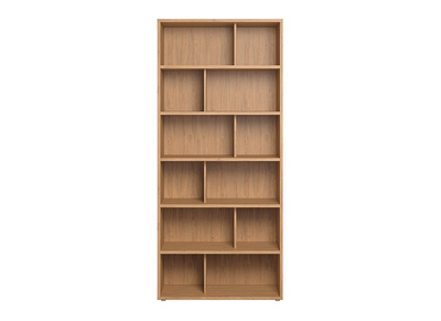 Biblioth&egrave;que design finition bois clair ch&ecirc;ne L92 cm EPURE
