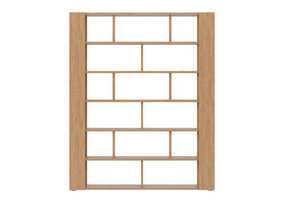 Biblioth&egrave;que multi casiers design finition bois clair ch&ecirc;ne L168 cm MUSSO