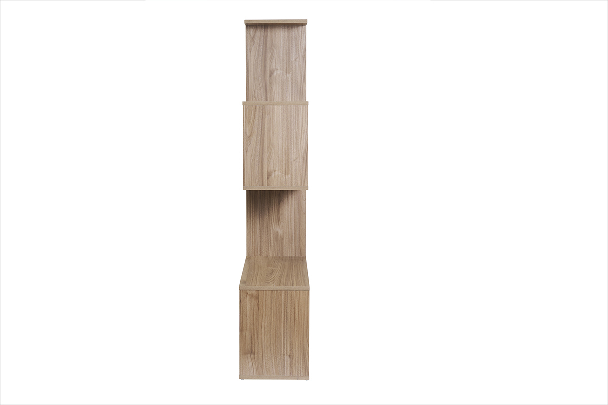 Biblioth�que ouverte s�parateur design finition bois clair ch�ne L139 cm COMO