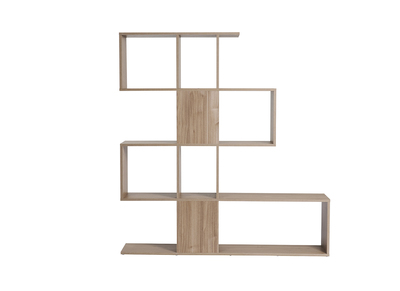 Biblioth&egrave;que ouverte s&eacute;parateur design finition bois clair ch&ecirc;ne L139 cm COMO