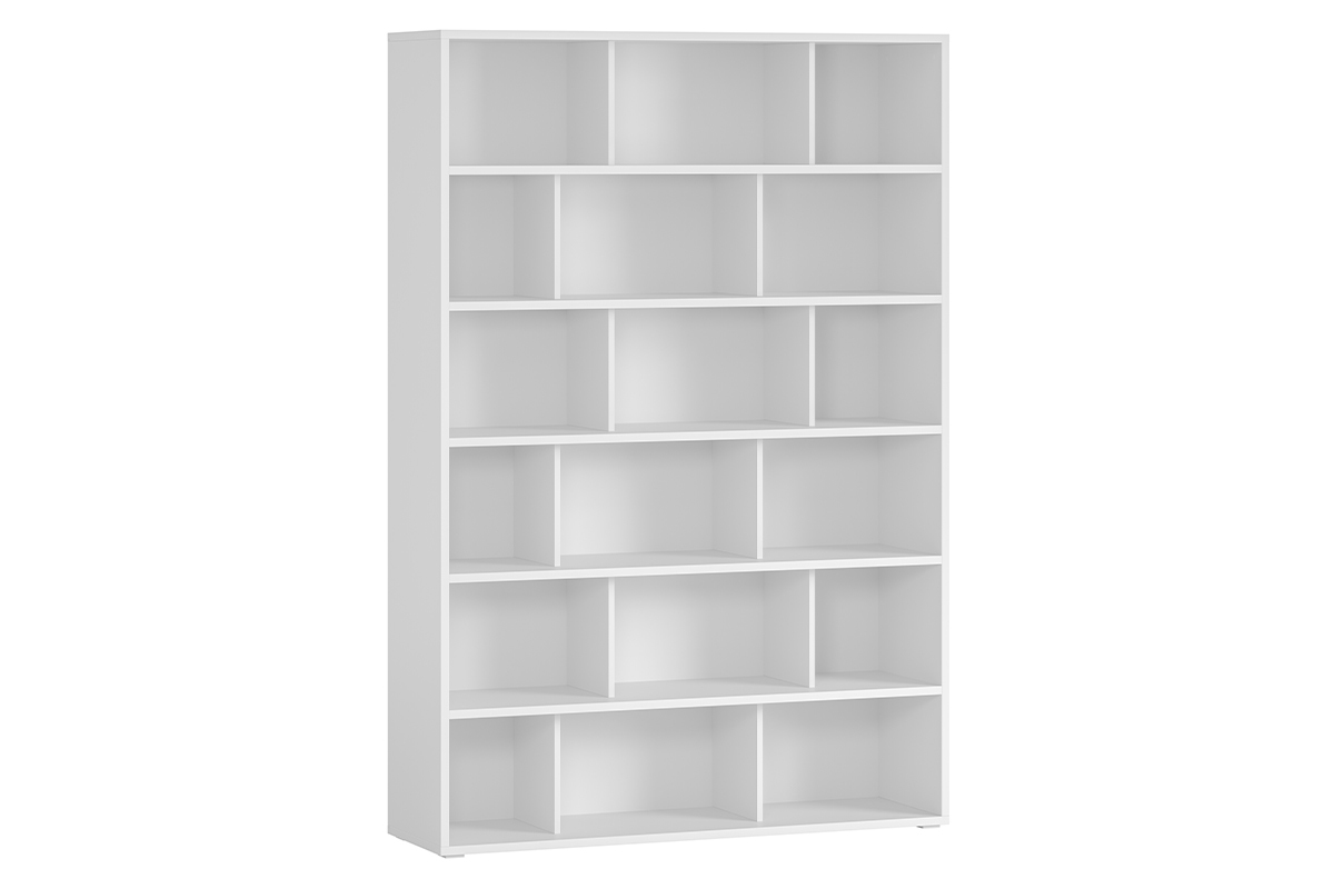 Biblioth�que scandinave blanc mat L140 cm EPURE