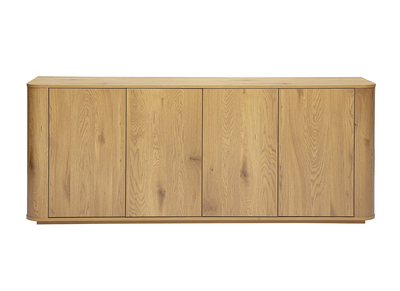 Buffet finition bois clair ch&ecirc;ne 4 portes L180 cm NEGAN