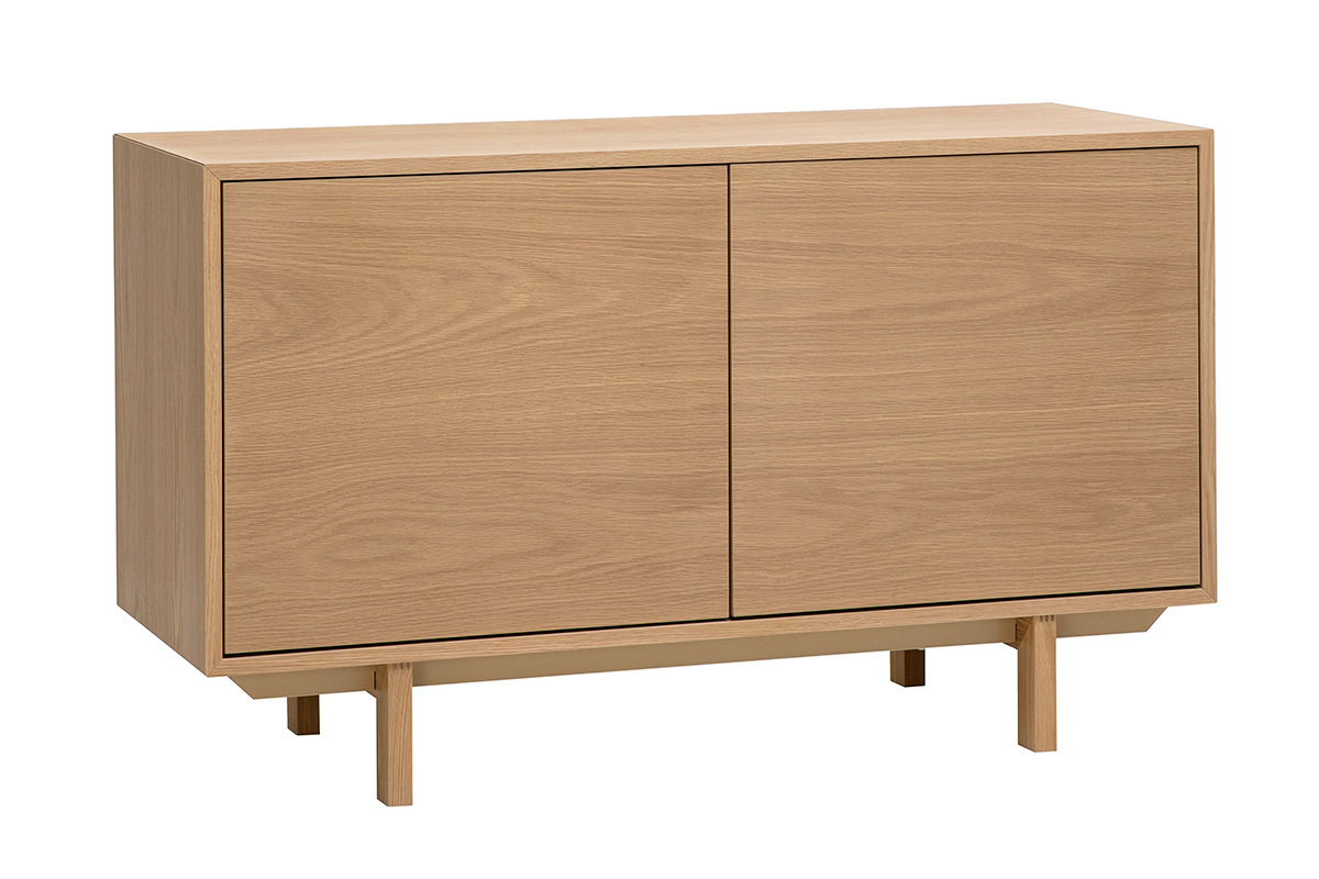 Buffet scandinave en bois clair 2 portes L120 cm SID