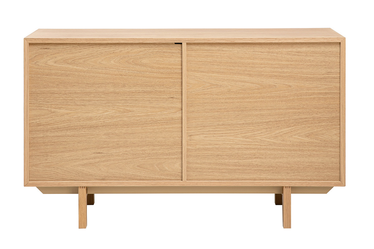 Buffet scandinave en bois clair 2 portes L120 cm SID