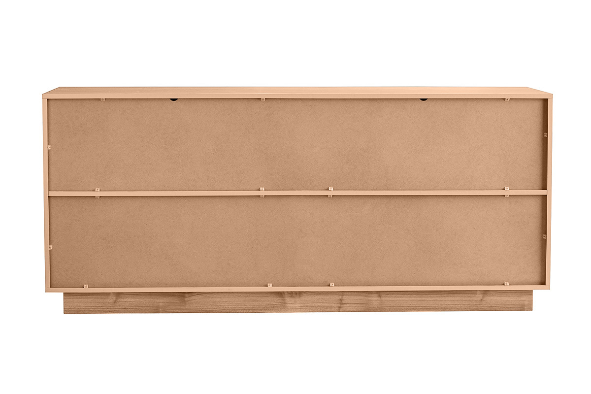 Buffet scandinave finition ch�ne 4 portes COMO, L180 cm, bois clair