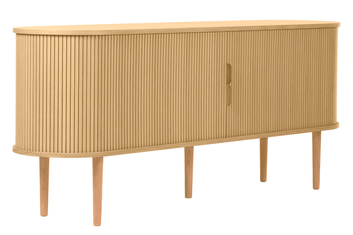 Buffet vintage bois clair ch�ne avec rangements 2 portes coulissantes L180 cm EPIC