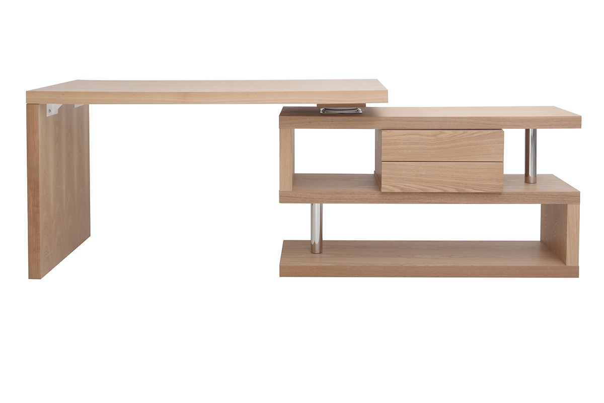 Caisson de rangement 2 tiroirs bois clair fr�ne MAX