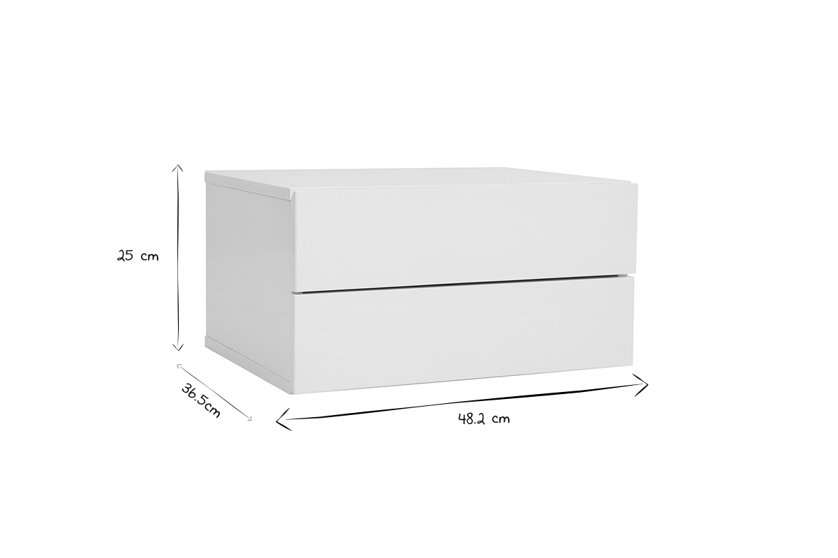 Caisson de rangement 2 tiroirs bois clair fr�ne MAX