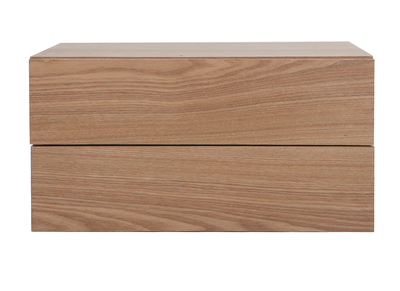 Caisson de rangement 2 tiroirs bois clair fr&ecirc;ne MAX