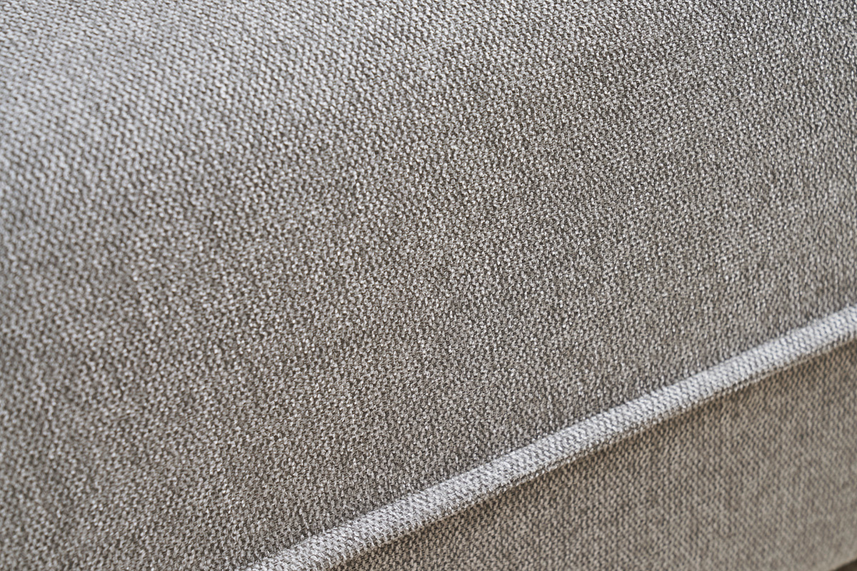 Canap� 3 places en tissu effet velours textur� gris PIO
