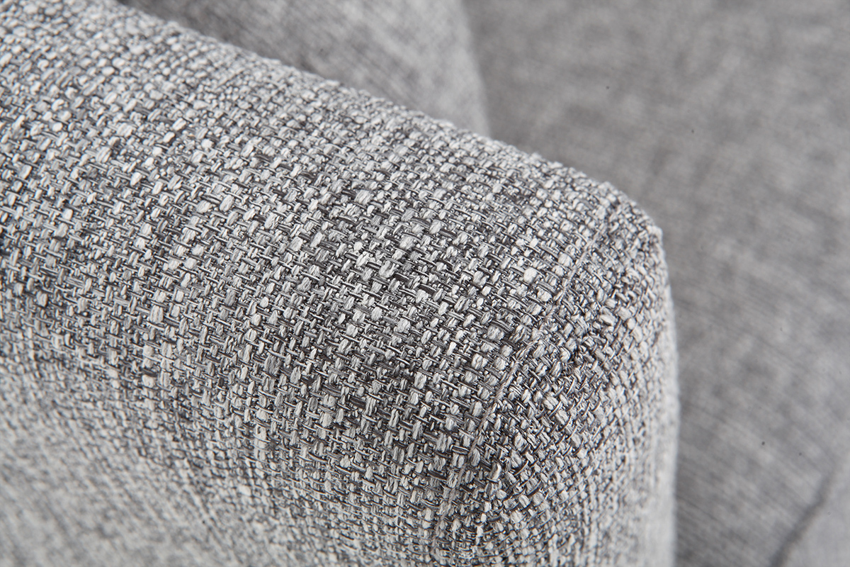 Canap� scandinave d�houssable 3 places en tissu gris clair et bois clair OSLO