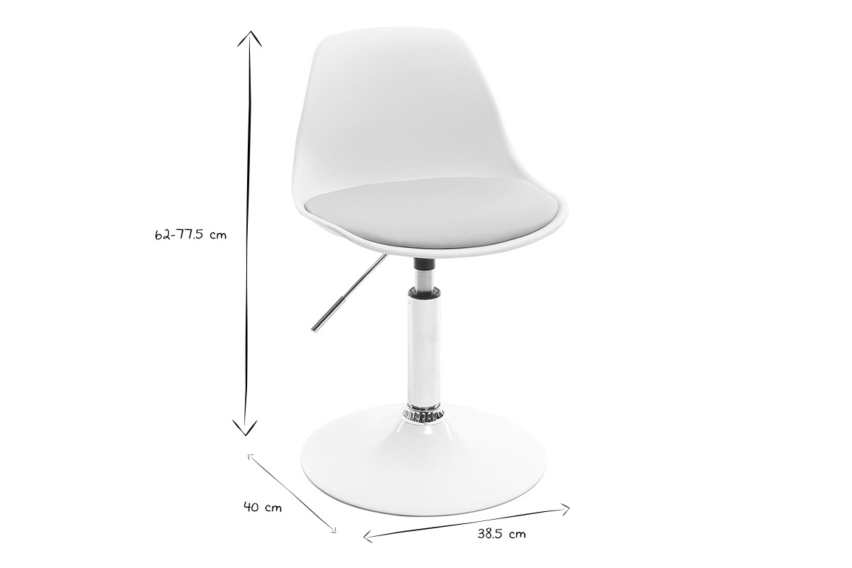 Chaise de bureau design enfant rose STEEVY
