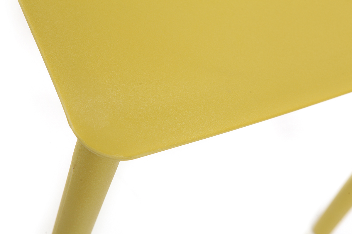 Chaises design empilables jaunes int�rieur - ext�rieur (lot de 2) ANNA
