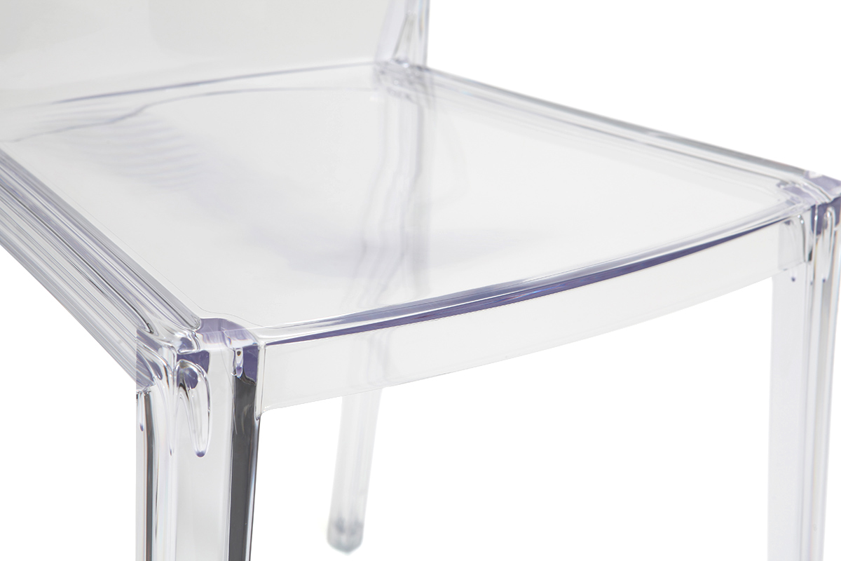 Chaises design transparentes empilables int�rieur - ext�rieur (lot de 2) ISLAND