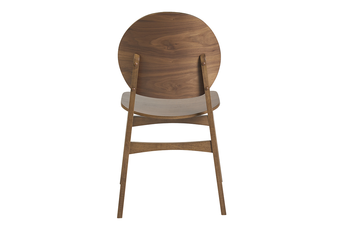 Chaises en bois fonc� (lot de 2) ELTON