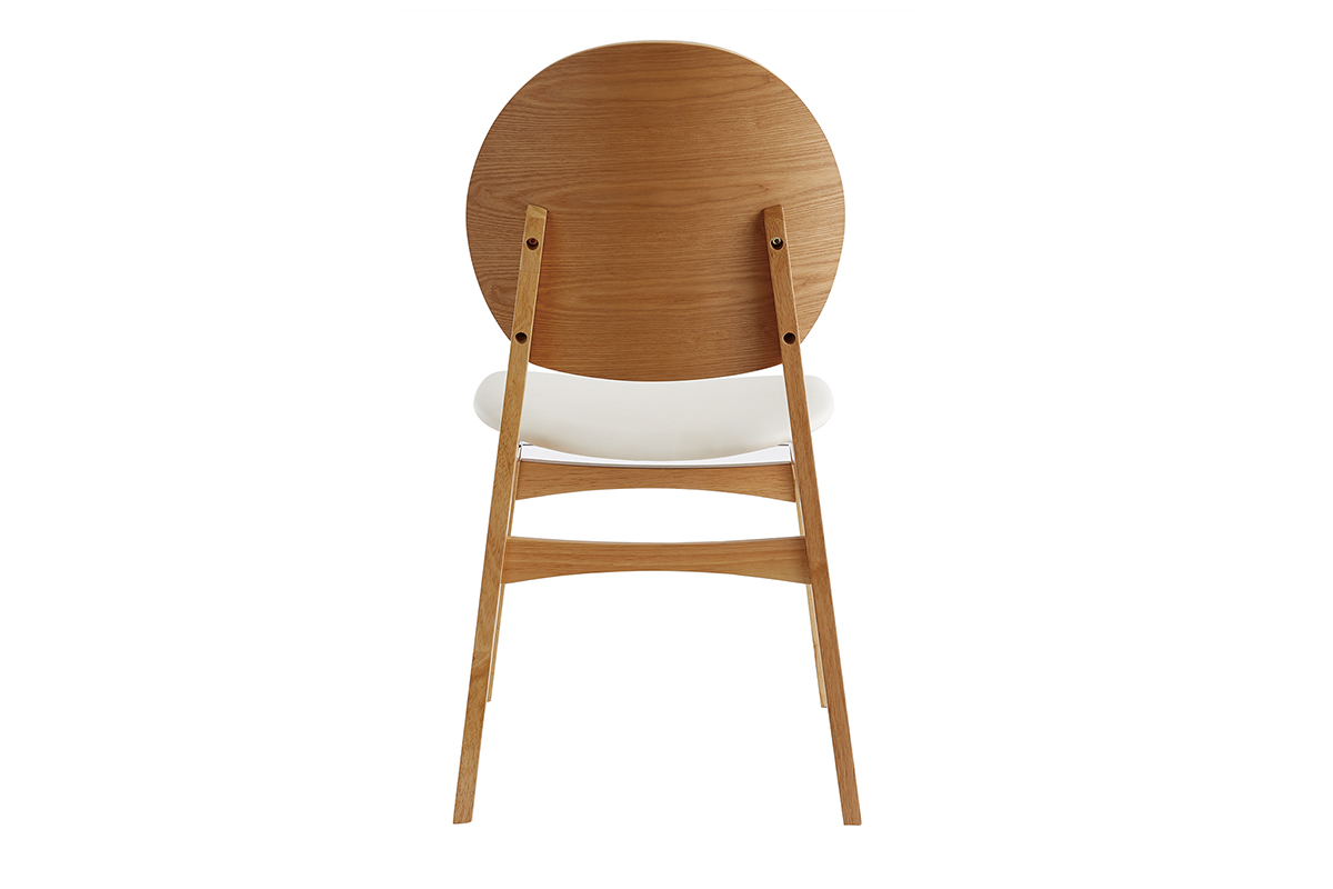 Chaise scandinave Elton en bois clair vue de dos.