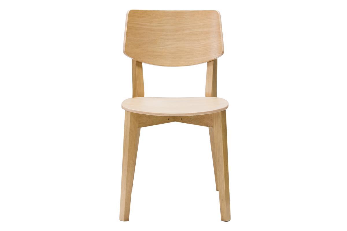 Chaises vintage en bois clair ch�ne (lot de 2) AVEA