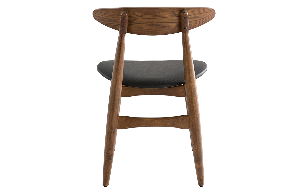 Chaises vintage en bois fonc� et noir (lot de 2) WALFORD