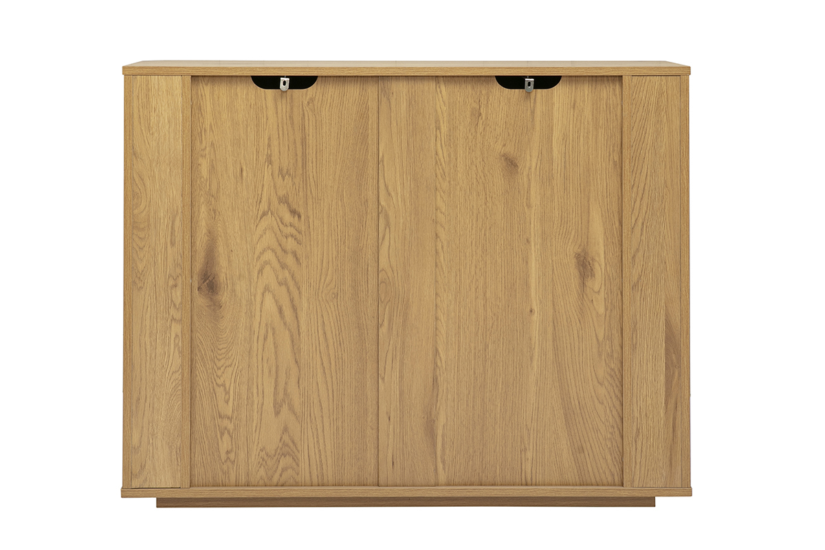 Commode NEGAN en bois clair de ch�ne avec 3 tiroirs, vue de dos