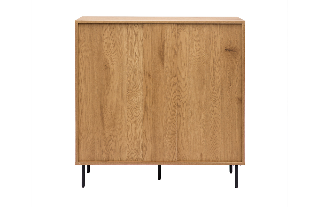 Commode finition bois clair ch�ne 4 tiroirs L100 cm ARAGON