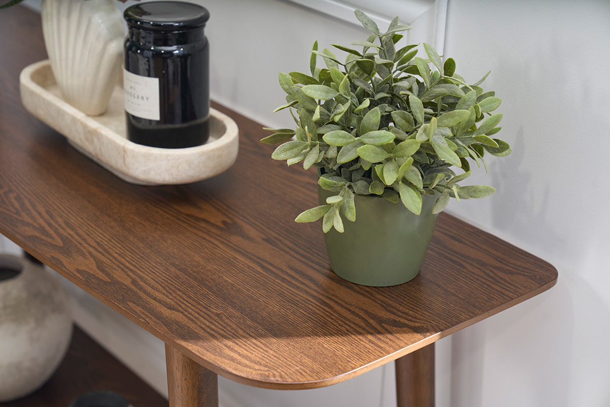 Console en bois fonc� L120 cm CENDY