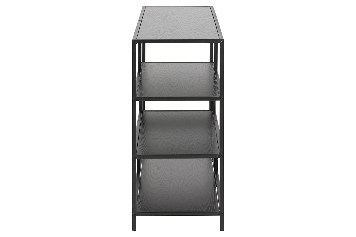 Console ouverte design noire L114 cm TRESCA