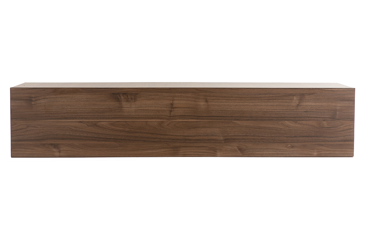 �l�ment mural TV horizontal finition bois fonc� noyer L137.5 cm ETERNEL