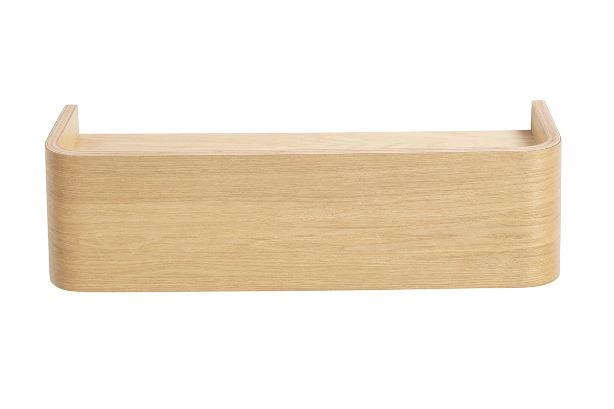 Etag�re murale bois clair fr�ne L48 cm HOPE