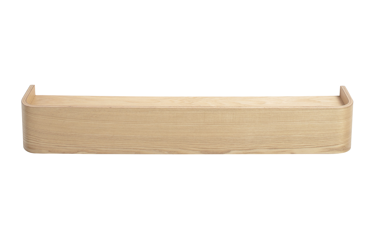 Etag�re murale bois clair fr�ne L90 cm HOPE