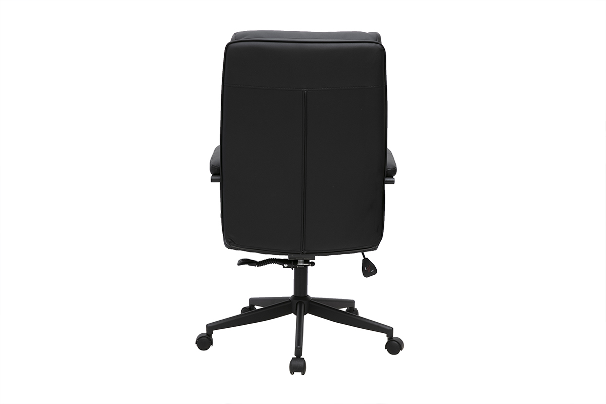 Fauteuil de bureau � roulettes noir SAEL, vue arri�re, design moderne et fonctionnel.