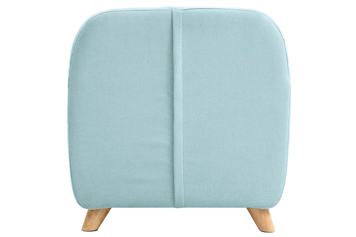 Fauteuil enfant scandinave en tissu menthe � l'eau et bois clair NORKID