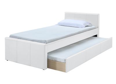 Lit gigogne blanc mat 90x190 cm MACCO