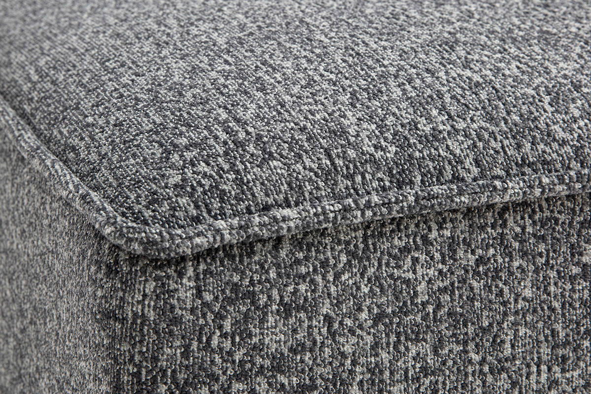 Module droit pour canap� en tissu chin� gris fonc� KERRY