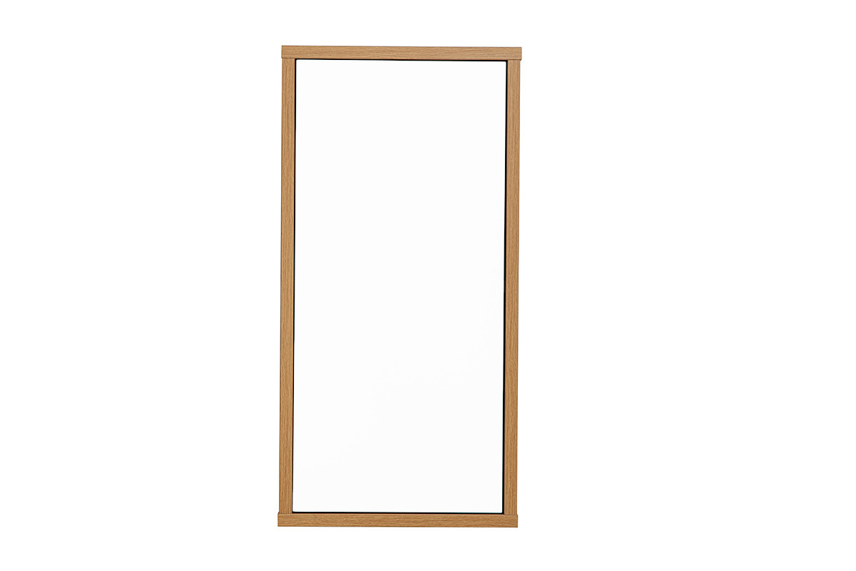 Rangement mural finition blanche et bois clair ch�ne L30 cm FLEXO