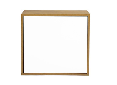 Rangement mural finition blanche et bois clair ch&ecirc;ne L55 cm FLEXO