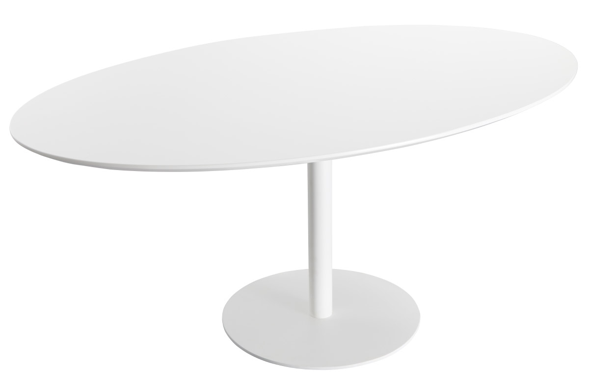 Table � manger design blanche ovale L170 cm HALIA
