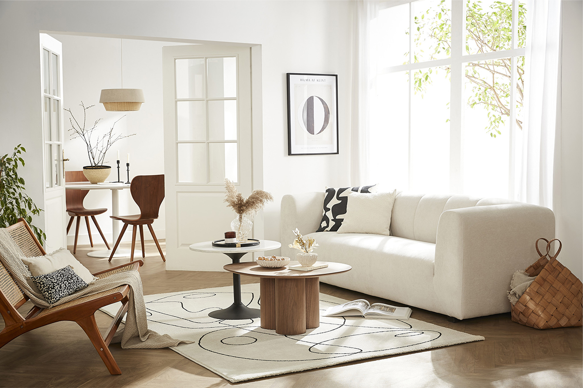 Table � manger design blanche ovale L170 cm HALIA