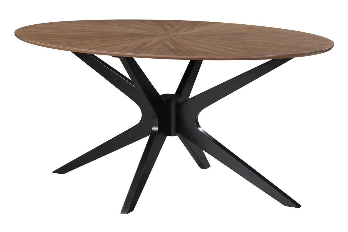 Table � manger design ovale noyer L160 cm DIELLI