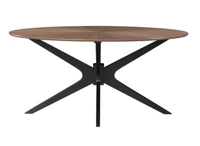 Table &agrave; manger design ovale noyer L160 cm DIELLI