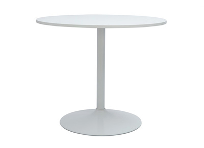 Table &agrave; manger design ronde blanche D90 cm CALISTA