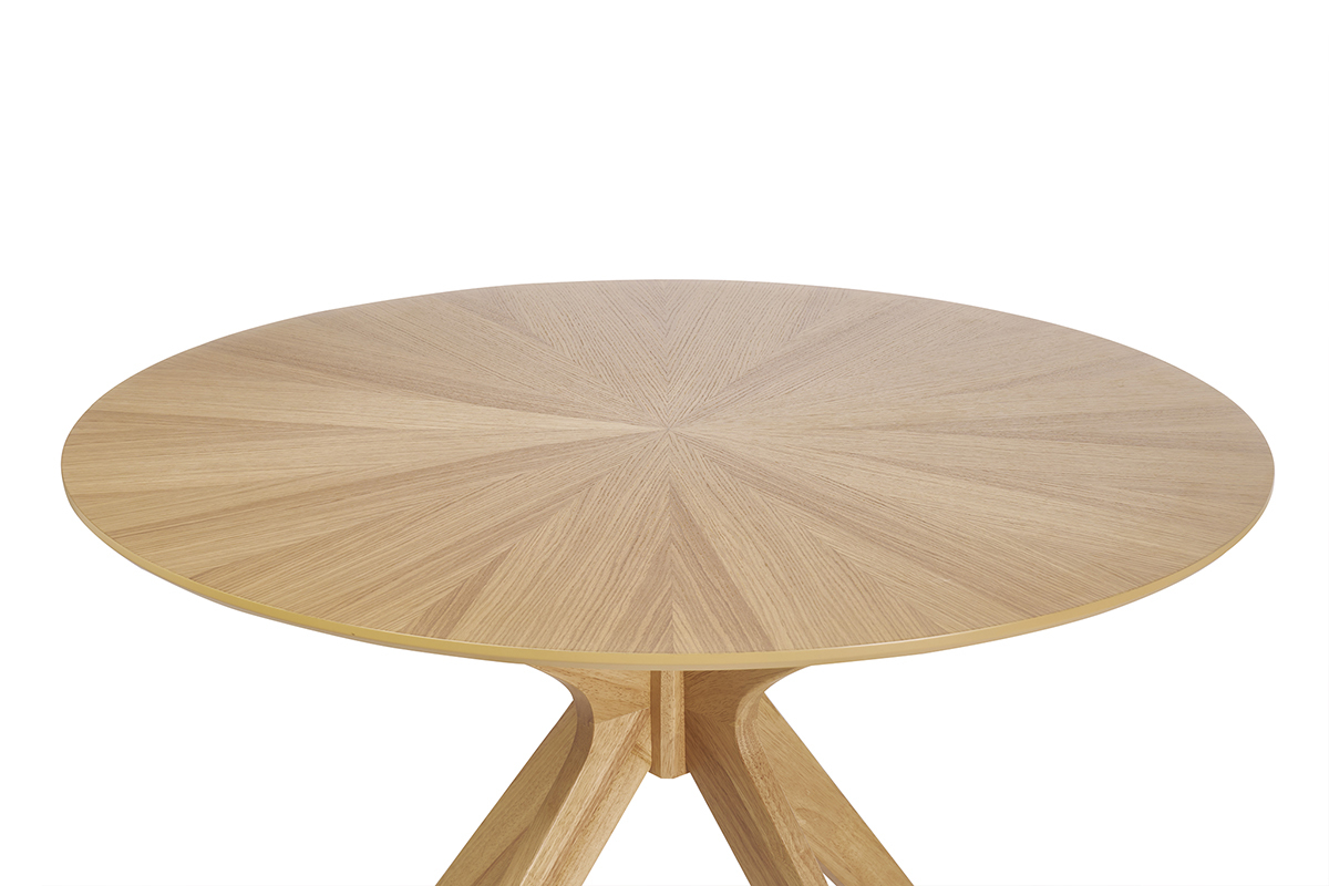 Table � manger design ronde ch�ne D120 cm DIELLI